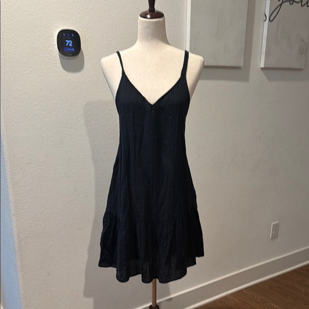 Rip Curl Black Midi Slip Dress